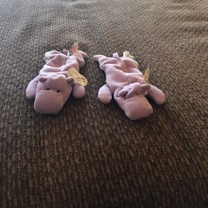 2-collector beanie babies- Happy the Hippo